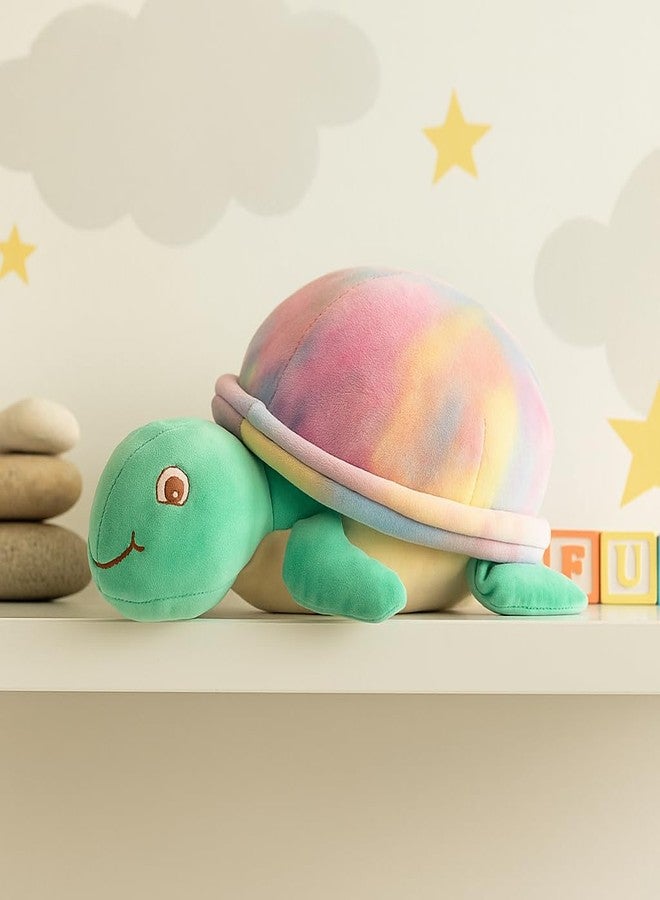 Dimpy Stuff Turtle Plush - Green Rainbow Turtle 28 cm (11") - Huggably Soft Squishy Room Decor Children - Image 1
